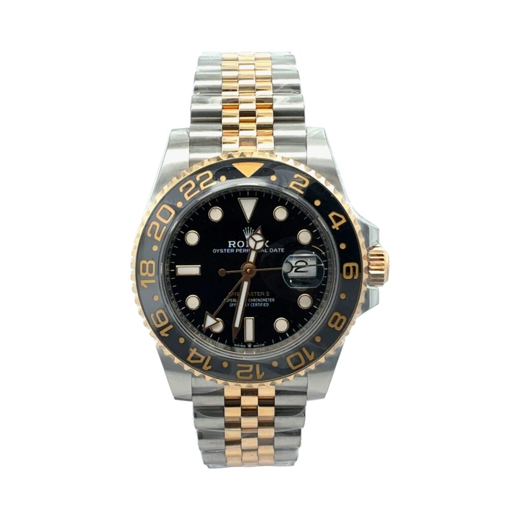 Rolex GMT-Master II 126713GRNR Black Dial - Front View by Rolex