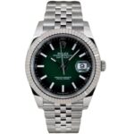 Rolex Datejust 41 126334 Steel & White Gold Green Ombre Dial - Front View by Rolex