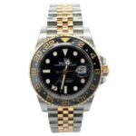 Rolex GMT-Master II 126713GRNR Yellow Gold & Steel Black Dial - Front View by Rolex