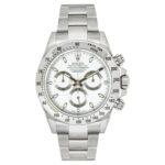 Rolex Cosmograph Daytona 116520 Stainless Steel White Dial - Front View by Rolex