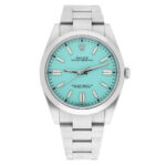 Rolex Oyster Perpetual 41 124300 Stainless Steel Tiffany Dial - Front View by Rolex