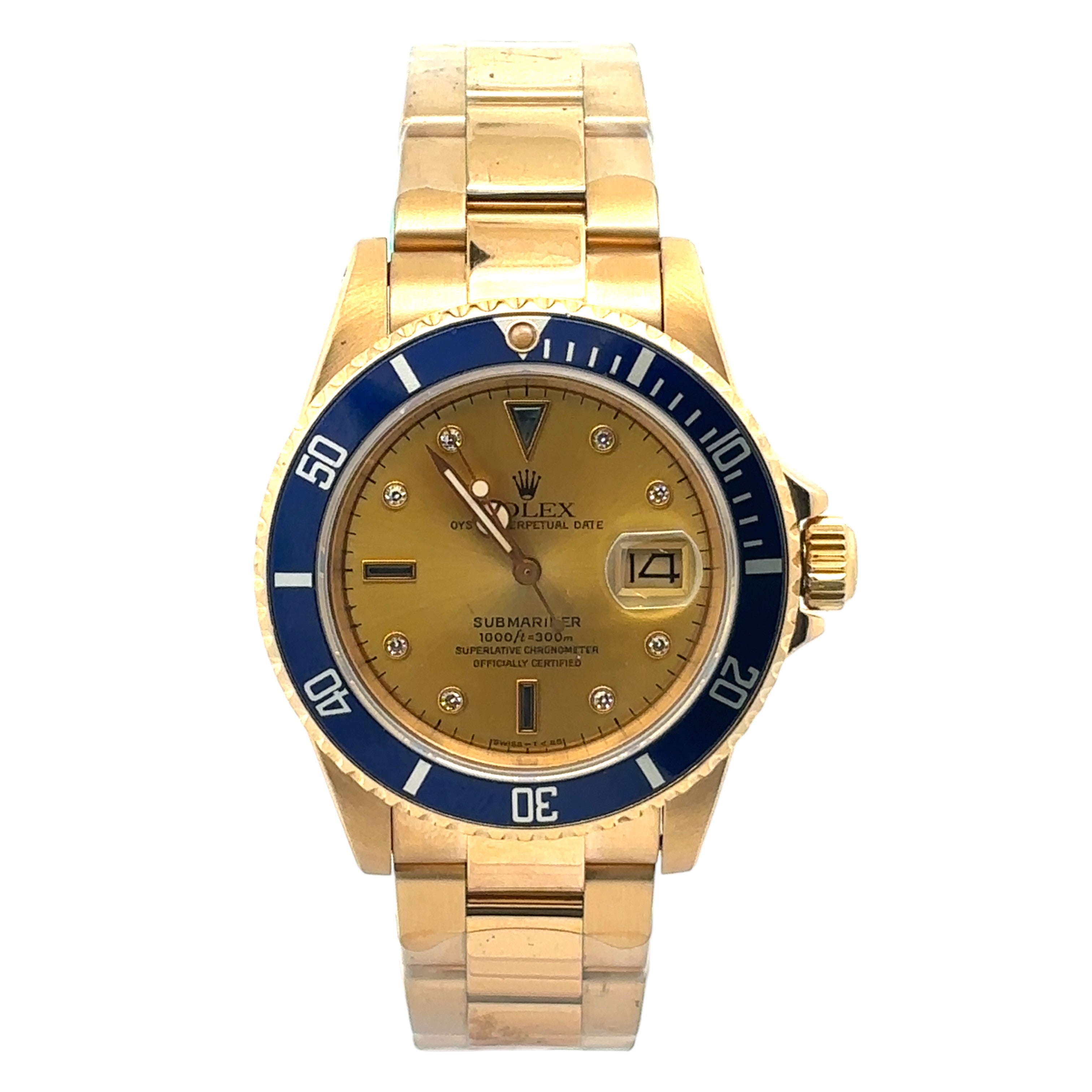 Rolex Submariner 16808 Champagne Diamond Dial