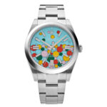Rolex Oyster Perpetual 41 124300 Steel Turquoise Celebration Dial - Front View by Rolex