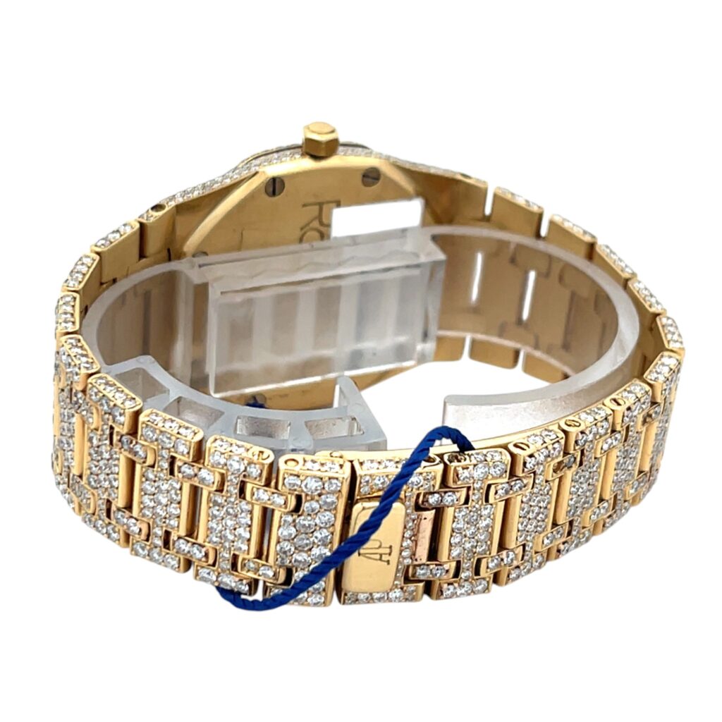 Audemars Piguet Royal Oak 56303BA 18k Yellow Gold Grey Dial - Angle View by Audemars Piguet