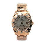 Rolex Pearlmaster 34 81315 Rose Gold MOP Diamond Dial - Front View by Rolex
