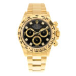 Rolex Cosmograph Daytona 16528 Yellow Gold Black Diamond Dial - Front View by Rolex