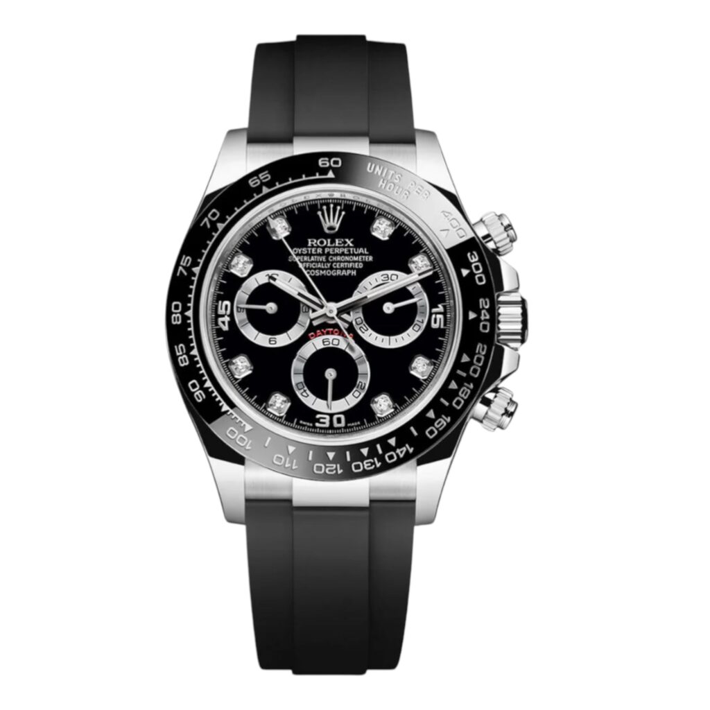 Rolex Cosmograph Daytona 116519LN White Gold Black Diamond Dial - Front View by Rolex