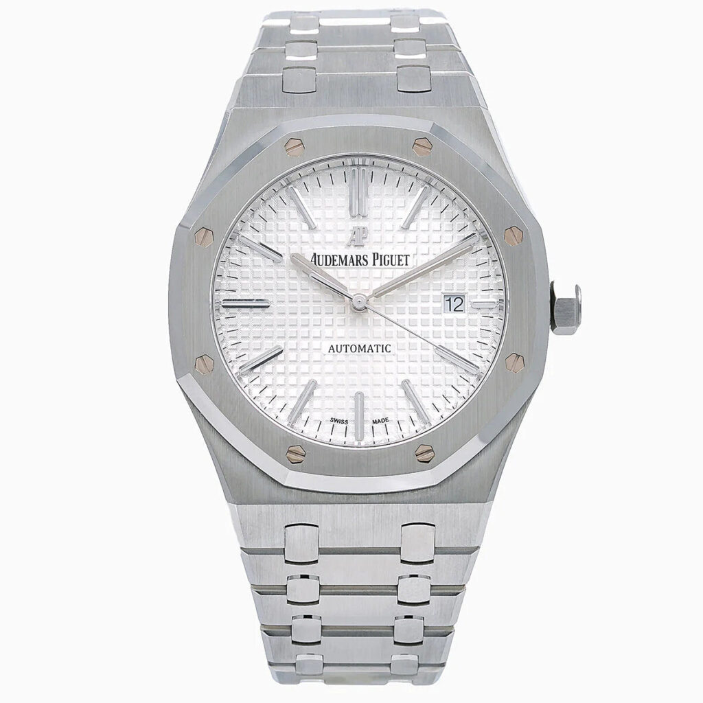 Audemars Piguet Royal Oak 15400ST Steel White Dial - Front View by Audemars Piguet