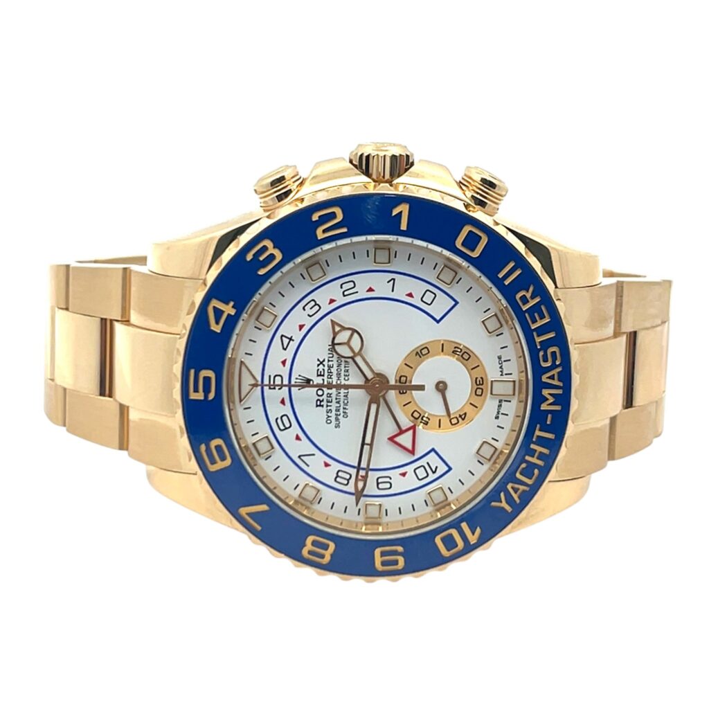 Rolex Yacht-Master II 116688 Yellow Gold White Dial - Angle View by Rolex