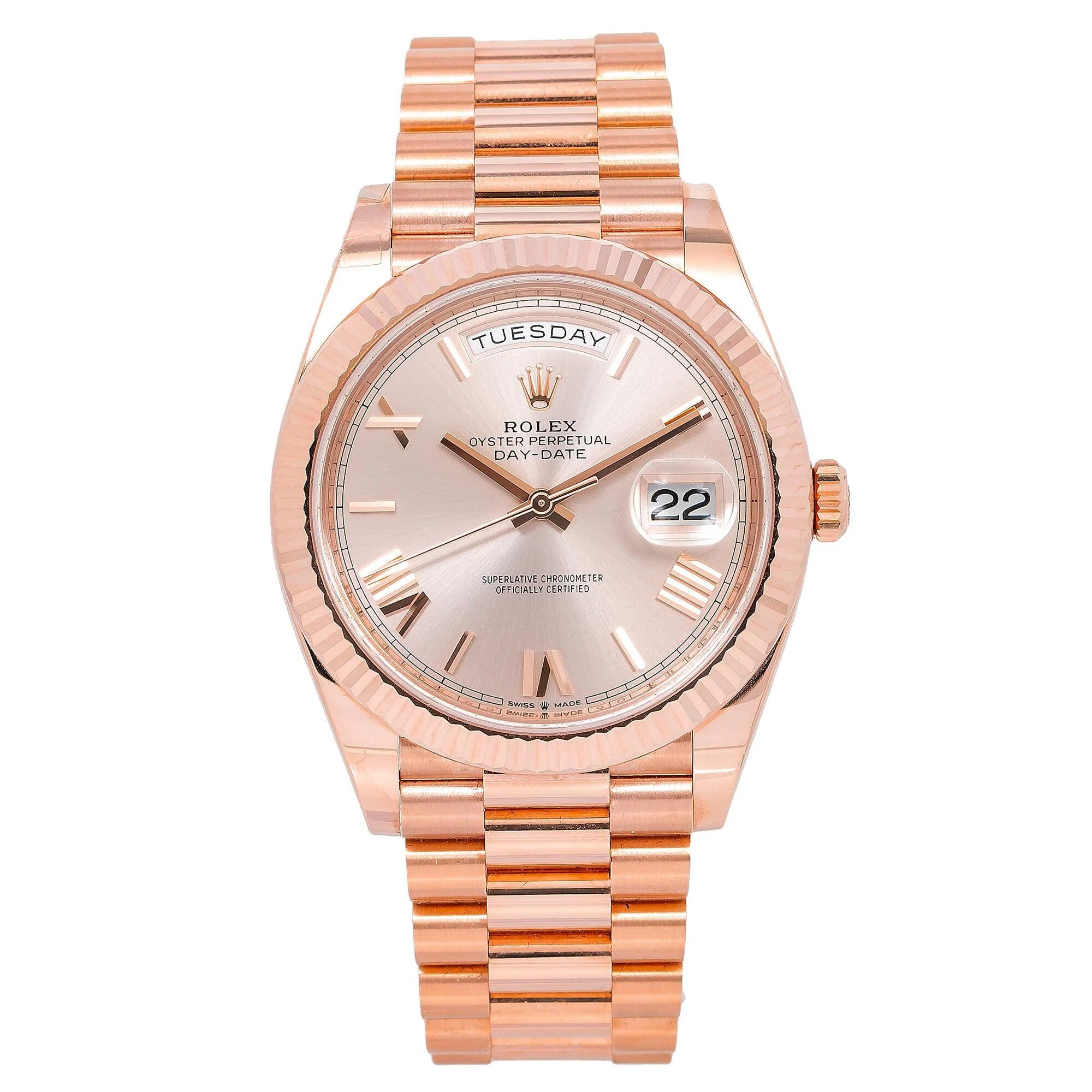 Rolex Day-Date 228235 Everose Gold Rose Roman Dial