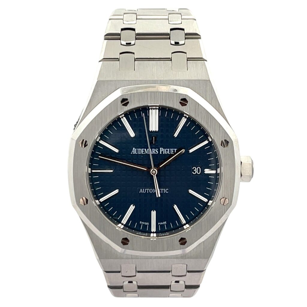 Audemars Piguet Royal Oak 15400ST Steel Blue Dial - Front View by Audemars Piguet