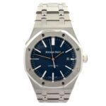 Audemars Piguet Royal Oak 15400ST Steel Blue Dial - Front View by Audemars Piguet