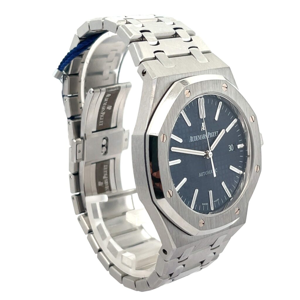 Audemars Piguet Royal Oak 15400ST Steel Blue Dial - Wrist / Lifestyle View by Audemars Piguet