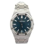 Audemars Piguet Royal Oak 77351ST Stainless Steel Blue Dial - Front View by Audemars Piguet