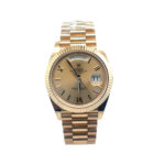 Rolex Day-Date 40 228238 Yellow Gold Champagne Roman Dial - Front View by Rolex