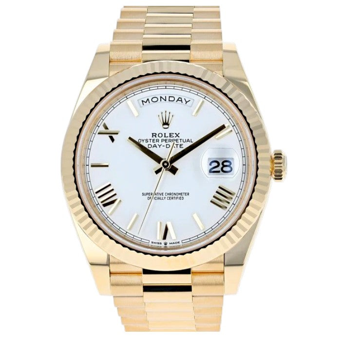 Rolex Day-Date 40 228238 Yellow Gold White Roman Dial