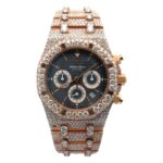 Audemars Piguet Royal Oak Chronograph 26320OR Rose Gold Grey Dial - Front View by Audemars Piguet