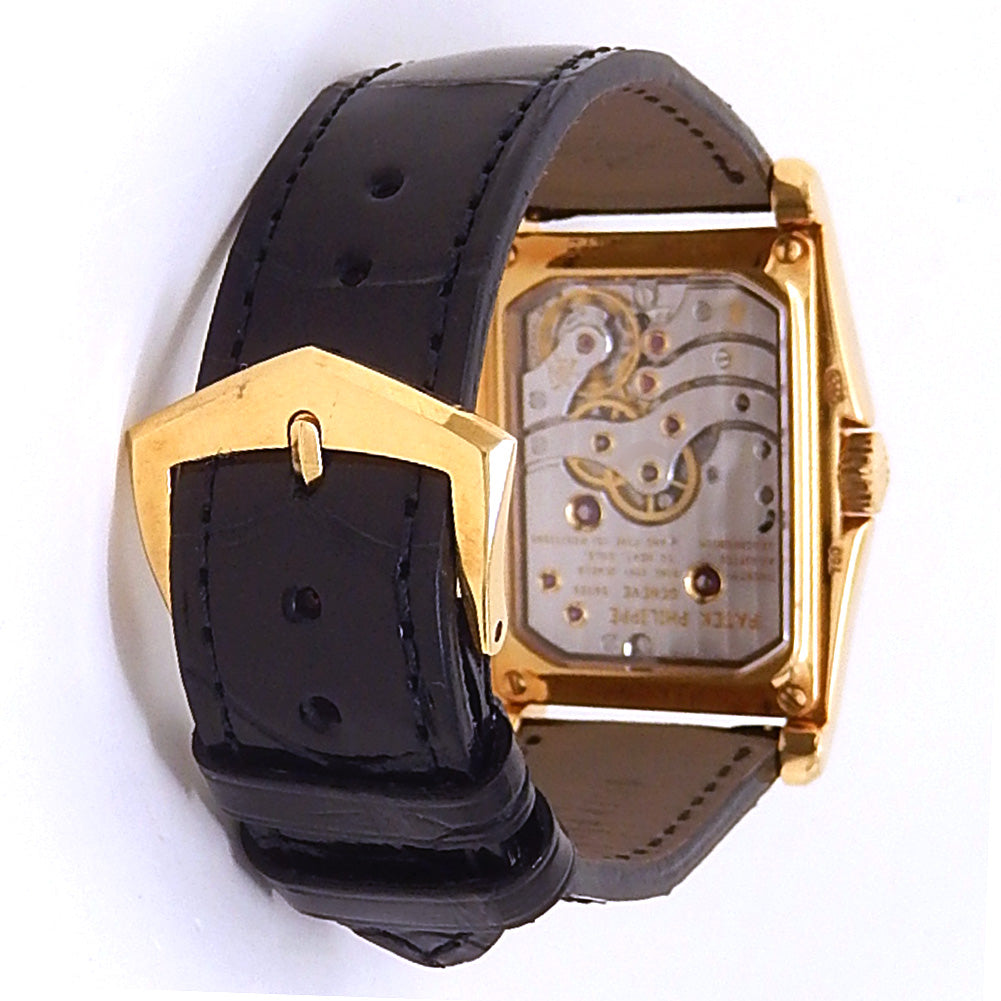 Patek Philippe Gondolo 10 Days Power Reserve 5100J-001 18k Yellow Gold Silver Dial 4 Patek Philippe Gondolo 10 Days Power Reserve 5100J-001 18k Yellow Gold Silver Dial - Case Back View by Patek Philippe