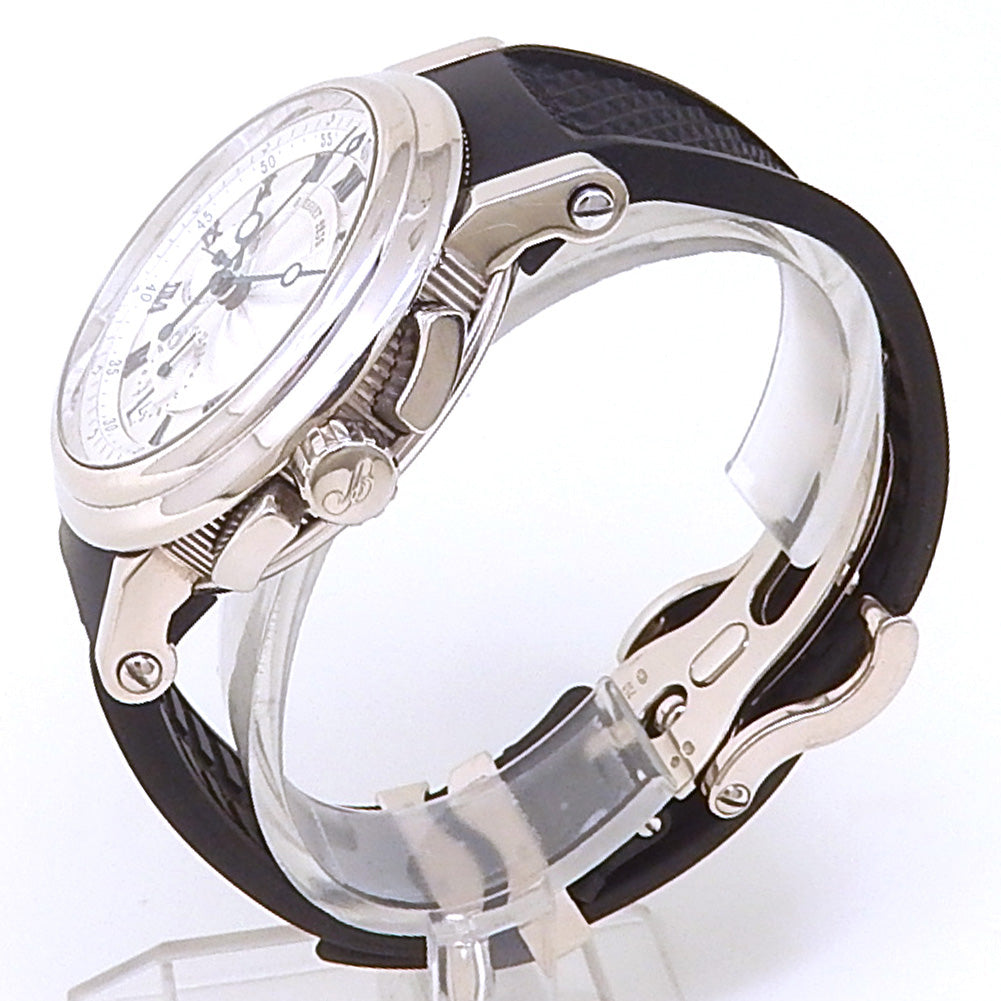 Breguet Marine Chronograph 5827BB/12/5ZU 18k White Gold Silver Dial - Angle View by Breguet