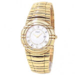 Piaget Tanagra 17041 M 401 D 18k Yellow Gold White Dial - Front View by Piaget