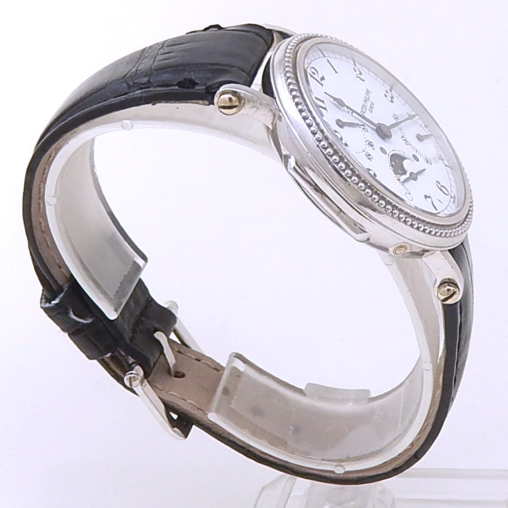 Patek Philippe Complications Moonphase Power Reserve 5015P Platinum White Dial 3 Patek Philippe Complications Moonphase Power Reserve 5015P Platinum White Dial - Side View by Patek Philippe