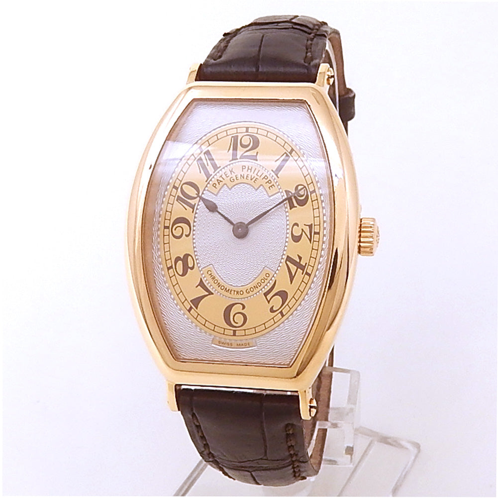 Patek Philippe Gondolo 5098R-001 18k Rose Gold Silver & Brown Dial