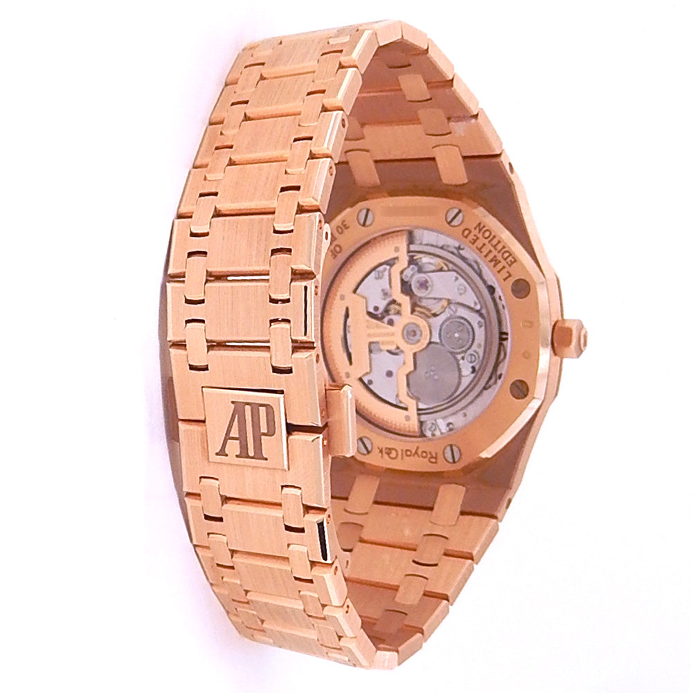Audemars Piguet Royal Oak Jumbo Extra-Thin 15207OR.OO.1240OR.01 Rose Gold Black Dial 4 Audemars Piguet Royal Oak Jumbo Extra-Thin 15207OR.OO.1240OR.01 Rose Gold Black Dial - Case Back View by Audemars Piguet
