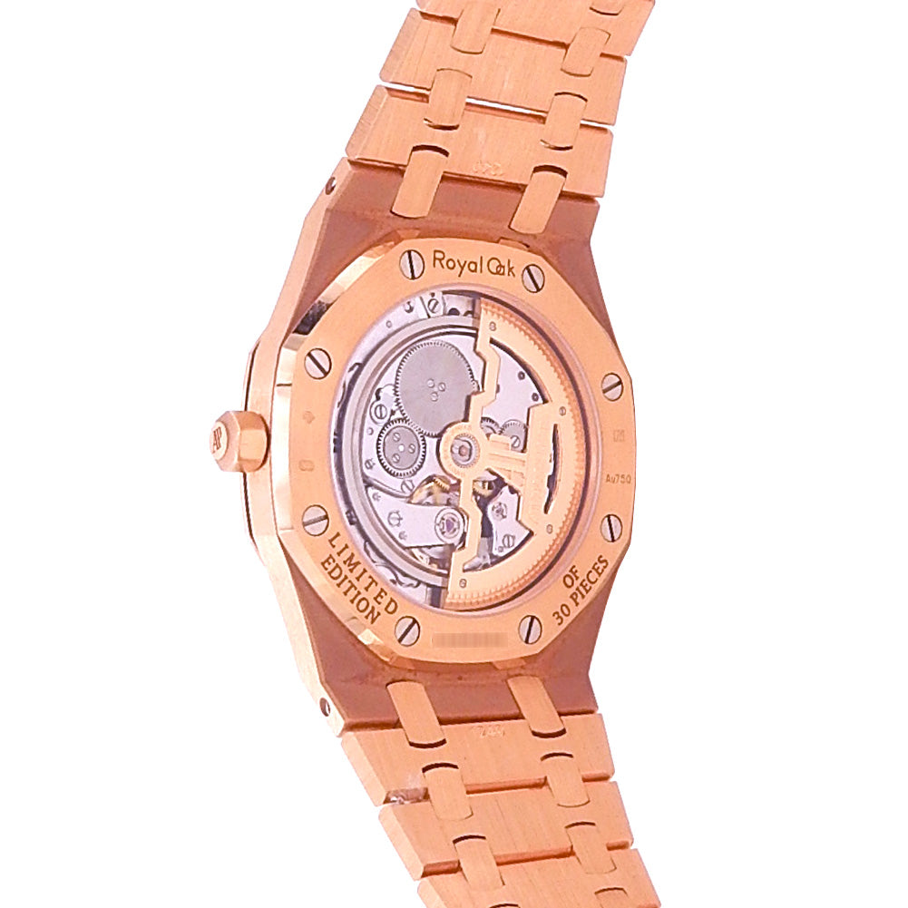 Audemars Piguet Royal Oak Jumbo Extra-Thin 15207OR.OO.1240OR.01 Rose Gold Black Dial 5 Audemars Piguet Royal Oak Jumbo Extra-Thin 15207OR.OO.1240OR.01 Rose Gold Black Dial - Wrist / Lifestyle View by Audemars Piguet