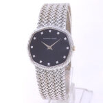 Audemars Piguet Vintage 14066BC 18k White Gold Black Diamond Dial - Front View by Audemars Piguet