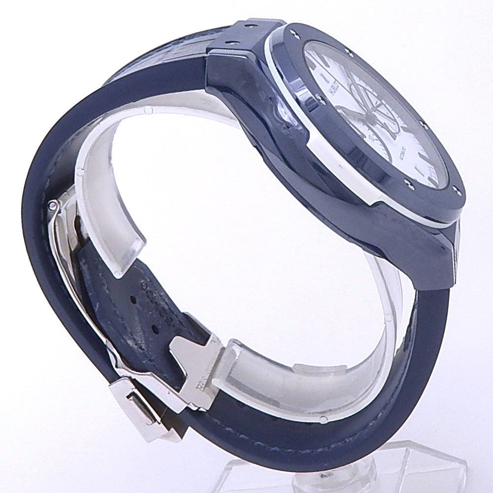Hublot Classic Fusion Chronograph Boutique Ibiza 521.EX.2090.LR.IBZ19 Blue Ceramic White Dial 3 Hublot Classic Fusion Chronograph Boutique Ibiza 521.EX.2090.LR.IBZ19 Blue Ceramic White Dial - Side View by Hublot