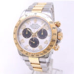 Rolex Daytona 116523 18k Yellow Gold & Steel Silver Panda Dial - Front View by Rolex