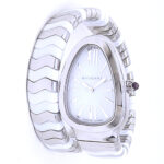 Bvlgari Serpenti Tubogas 102182 Stainless Steel White Dial - Front View by Bvlgari