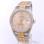 Rolex Datejust 31 68289 18k White Gold Champagne Diamond Dial - Front View by Rolex