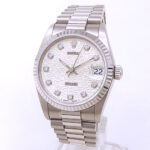 Rolex Datejust 31 68279 18k White Gold Silver Jubilee Dial - Front View by Rolex