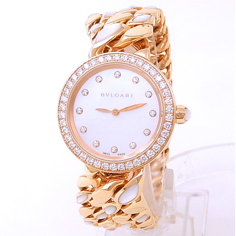 Bvlgari Catene 102171 18k Rose Gold Mother of Pearl Dial - Front View by Bvlgari