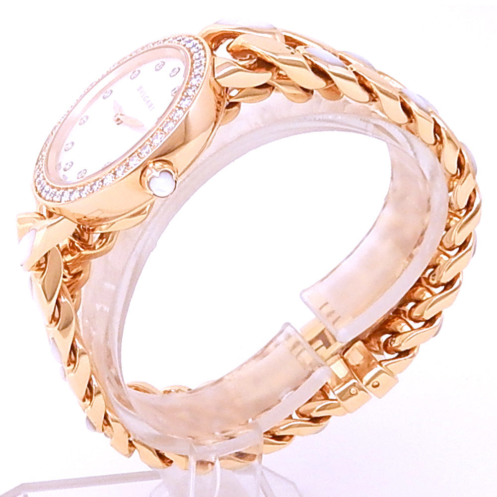 Bvlgari Catene 102171 18k Rose Gold Mother of Pearl Dial - Angle View by Bvlgari
