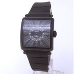 Franck Muller Master Square 6002 L QZ NR REL R PLY Black PVD Steel Black Dial - Front View by Franck Muller