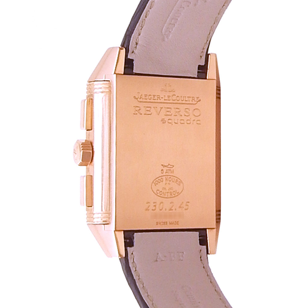 Jaeger-LeCoultre Reverso Squadra Chronograph GMT Q7012420 18k Rose Gold Silver Dial 6 Jaeger-LeCoultre Reverso Squadra Chronograph GMT Q7012420 18k Rose Gold Silver Dial - Clasp / Buckle View by Jaeger-LeCoultre