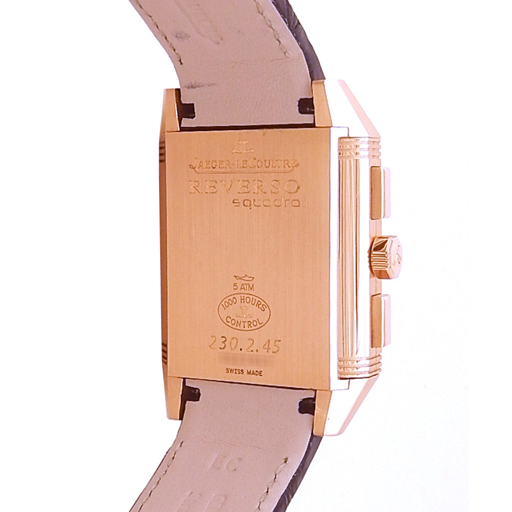 Jaeger-LeCoultre Reverso Squadra Chronograph GMT Q7012420 18k Rose Gold Silver Dial 6 Jaeger-LeCoultre Reverso Squadra Chronograph GMT Q7012420 18k Rose Gold Silver Dial - Clasp / Buckle View by Jaeger-LeCoultre