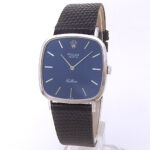 Rolex Cellini 4114 18k White Gold Blue Dial - Front View by Rolex