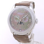 Patek Philippe Complications Annual Calendar 4936G-001 White Gold Dark Mother of Pearl Dial - Front View by Patek Philippe