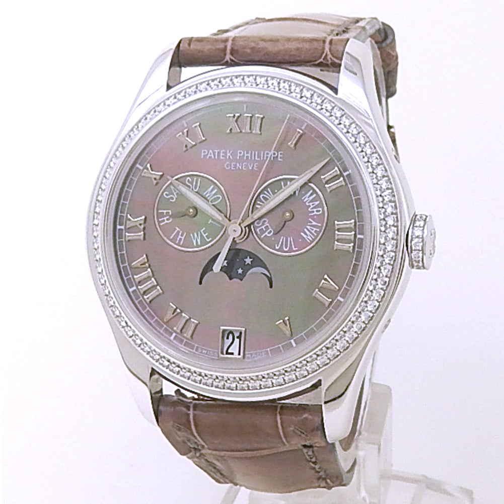 Patek Philippe Complications Annual Calendar 4936G-001 White Gold Dark Mother of Pearl Dial 1 Patek Philippe Complications Annual Calendar 4936G-001 White Gold Dark Mother of Pearl Dial - Front View by Patek Philippe