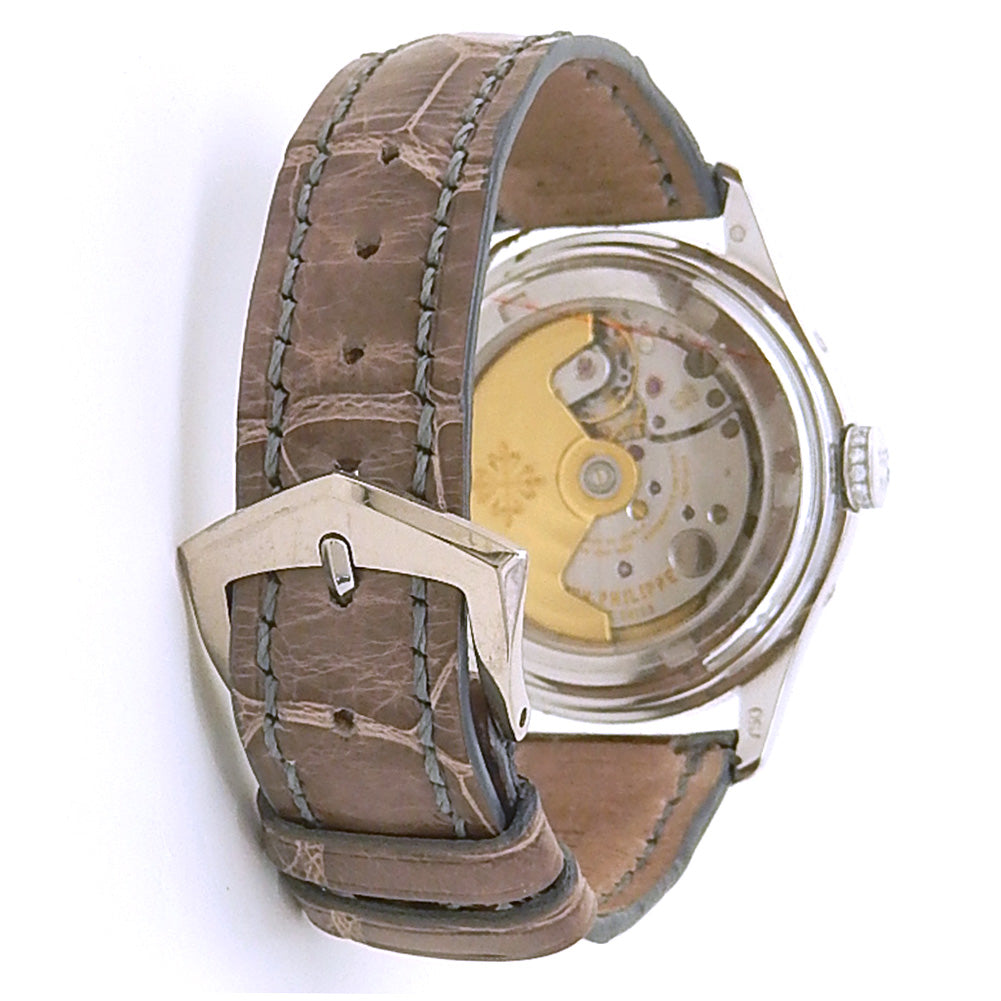 Patek Philippe Complications Annual Calendar 4936G-001 White Gold Dark Mother of Pearl Dial 4 Patek Philippe Complications Annual Calendar 4936G-001 White Gold Dark Mother of Pearl Dial - Case Back View by Patek Philippe