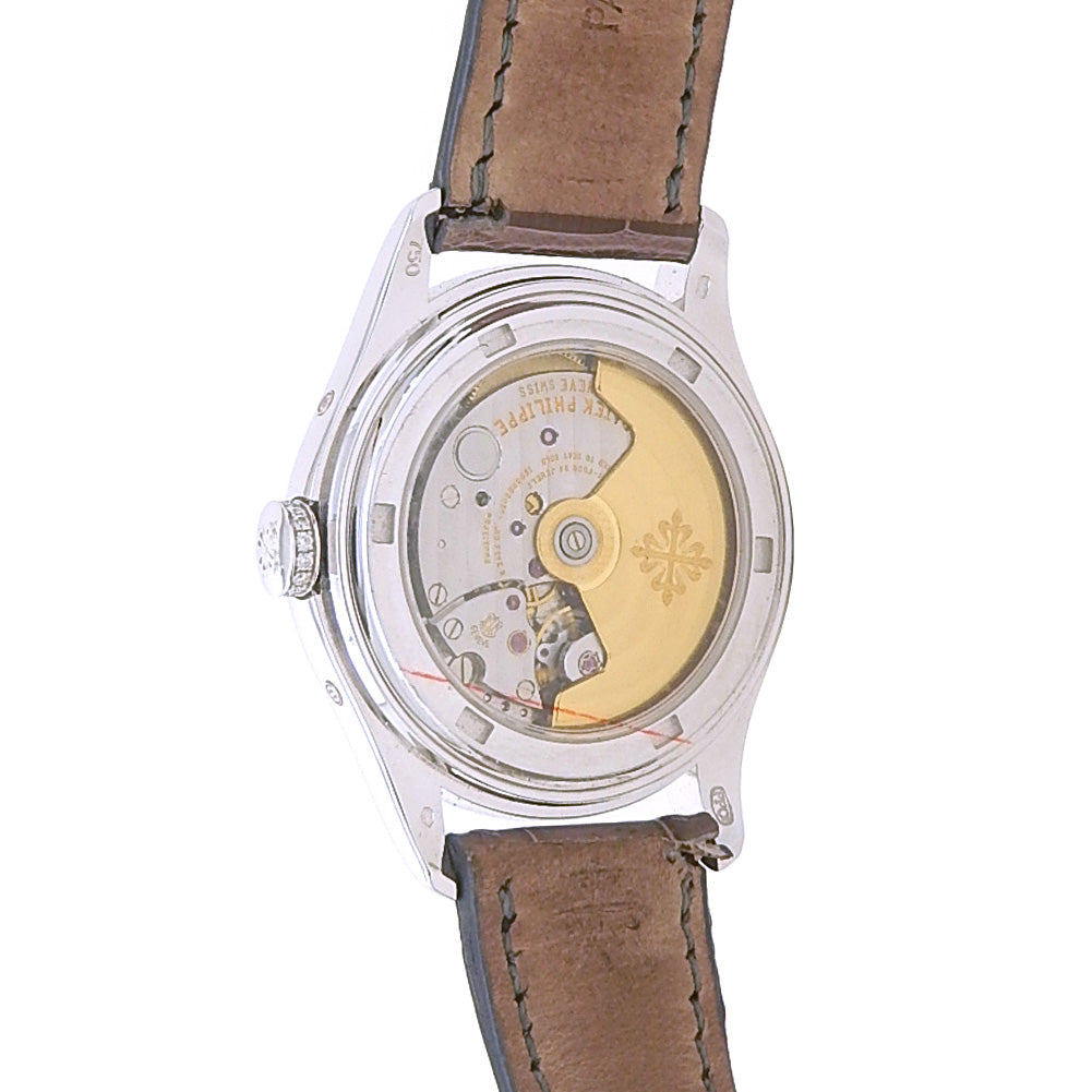 Patek Philippe Complications Annual Calendar 4936G-001 White Gold Dark Mother of Pearl Dial 5 Patek Philippe Complications Annual Calendar 4936G-001 White Gold Dark Mother of Pearl Dial - Wrist / Lifestyle View by Patek Philippe
