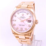 Rolex Day-Date 118205F 18k Rose Gold Pink Diamond Dial - Front View by Rolex
