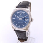 Rolex Day-Date 118139 18k White Gold Blue Dial - Front View by Rolex