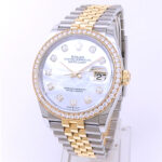 Rolex Datejust 126283RBR 18k Yellow Gold & Steel Mother of Pearl Dial - Front View by Rolex