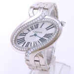 Cartier Delices de Cartier WG800007 18k White Gold Silver Dial - Front View by Cartier