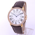 Cartier Ronde Louis WR000651 18k Rose Gold Silver Dial - Front View by Cartier