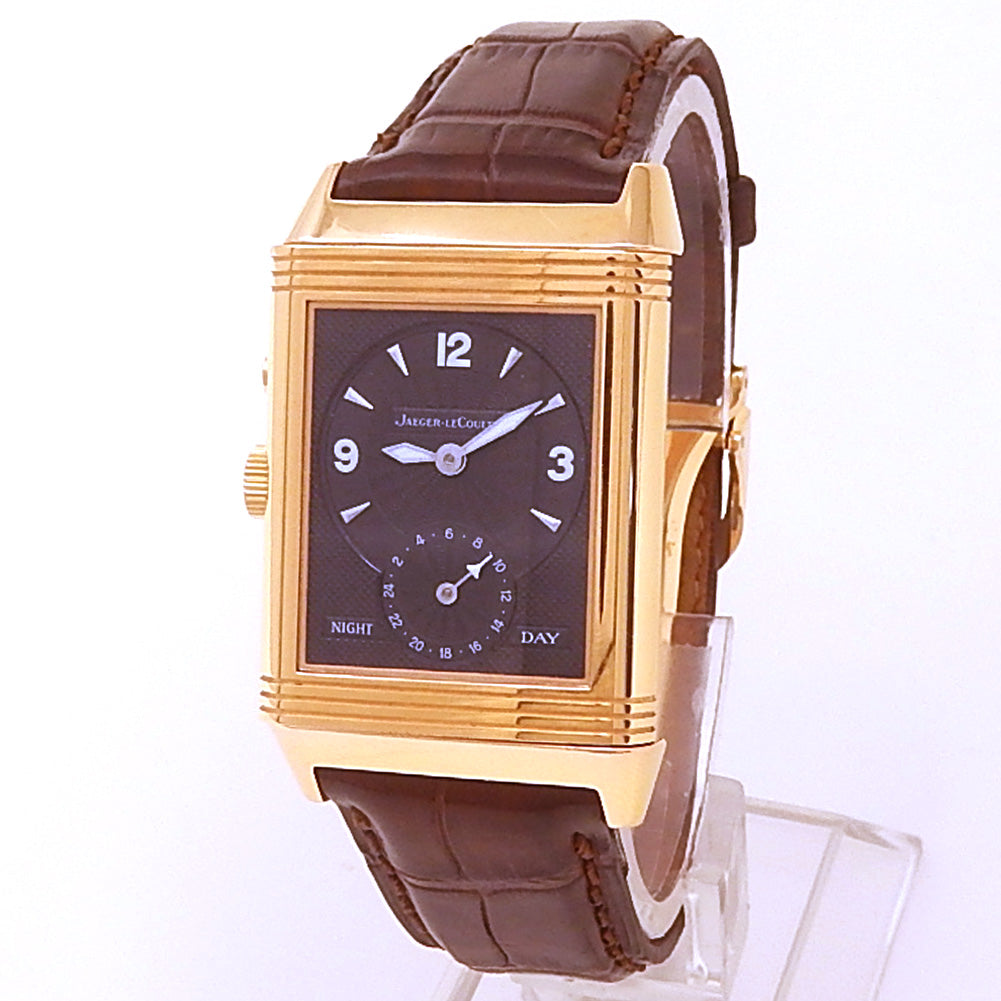 Jaeger-LeCoultre Reverso Duo Day Night Q270254 18k Rose Gold Silver & Black Dial 2 Jaeger-LeCoultre Reverso Duo Day Night Q270254 18k Rose Gold Silver & Black Dial - Angle View by Jaeger-LeCoultre